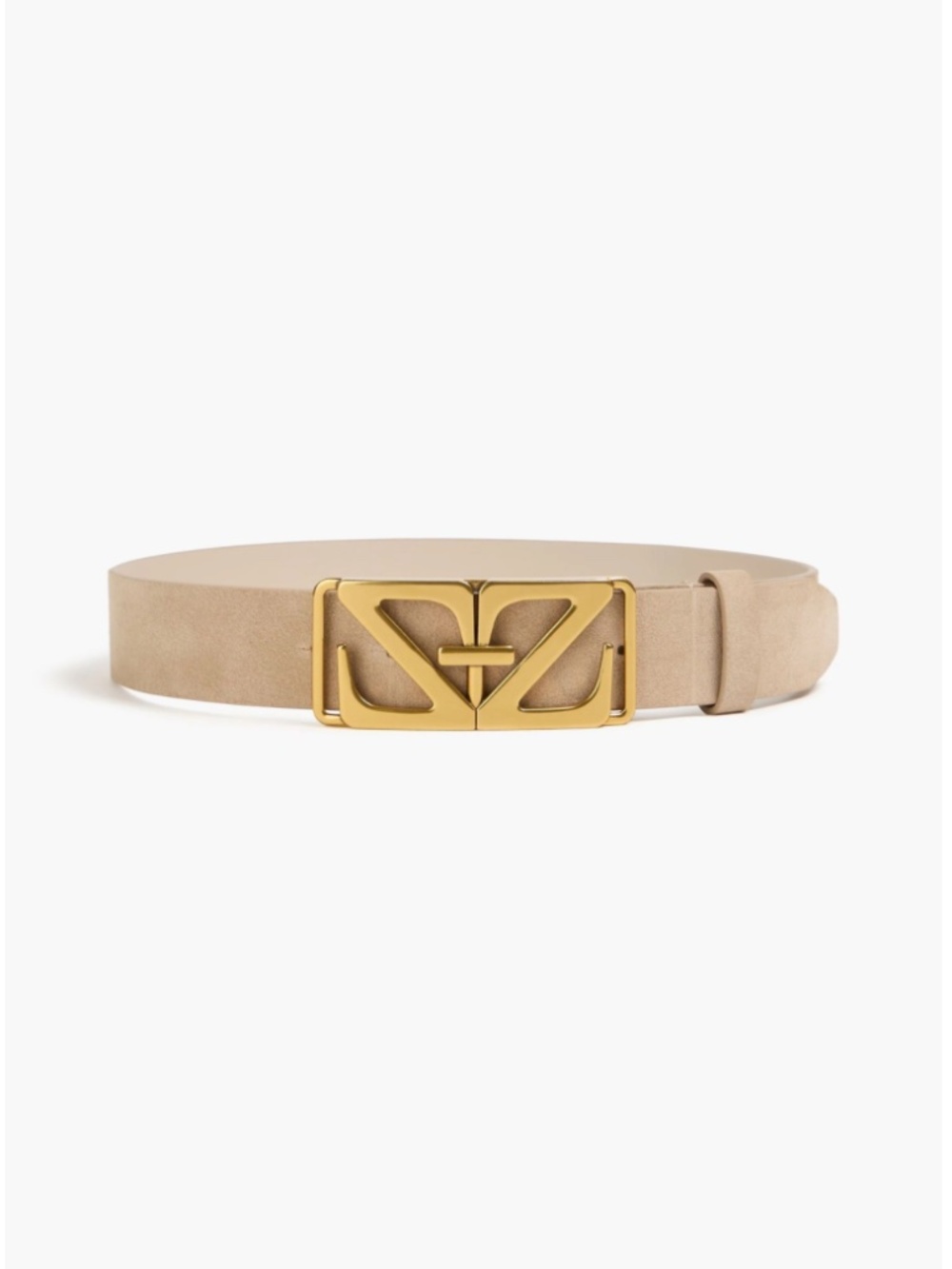 Zimmerman Suede Logo Buckle Belt Women's Size XS/S Tan NWT